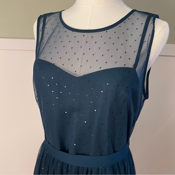 Disney Collection by Lauren Conrad size 10 sparkling crystal teal dress - Picture 3 of 10